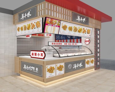 新中式快餐店3D模型下载